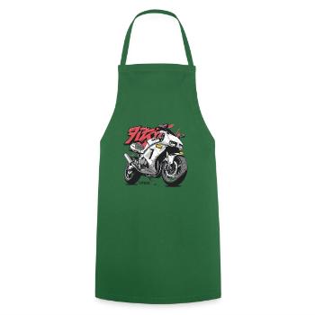 Super Cool Anime Japonais Racing Moto - Tablier de cuisine - vert foncé - Devant - AI Model Male 185 dark (185cm)