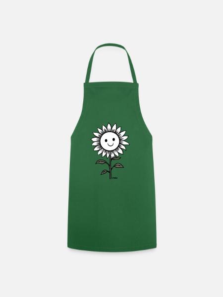 Fröhlicher Sonnenblume - Kochschürze - Grün