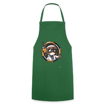 Science-fiction spatiale avec casque et radio - Tablier de cuisine - vert foncé - Devant - AI Model Male 185 dark (185cm)
