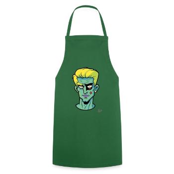 Dessin animé du beau par excellence - Tablier de cuisine - vert foncé - Devant - AI Model Male 185 dark (185cm)