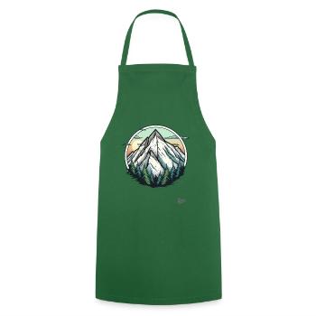 La nature avec les arbres et la montagne - Tablier de cuisine - vert foncé - Devant - AI Model Male 185 dark (185cm)