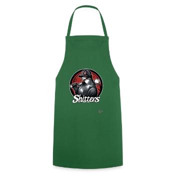 Funny parody baseball team pigeon: LA Shitters - Cooking Apron - green - Front - AI Model Male 185 dark (185cm)