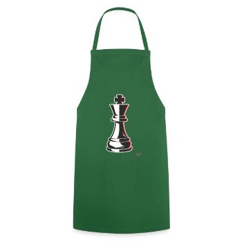 Roi des échecs - Tablier de cuisine - vert foncé - Devant - AI Model Male 185 dark (185cm)