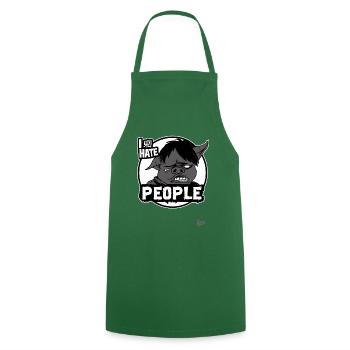 I hate people, sarcasm pig - Cooking Apron - green - Front - AI Model Male 185 dark (185cm)