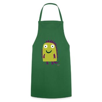 Little Green and Purple Cuddly Monster - Cooking Apron - green - Front - AI Model Male 185 dark (185cm)