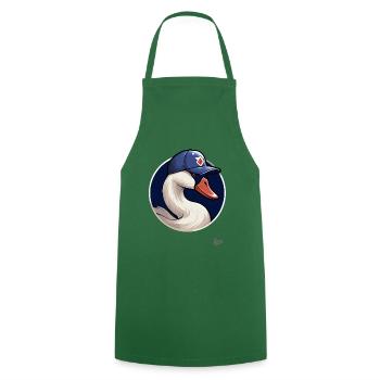 Sporty sport swan with baseball cap - Cooking Apron - green - Front - AI Model Male 185 dark (185cm)