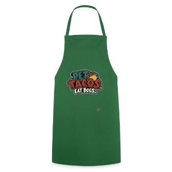 Caresser des tacos, manger des chiens - Tablier de cuisine - vert foncé - Devant - AI Model Male 185 dark (185cm)