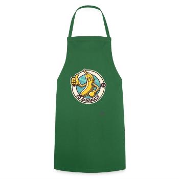 Daumen hoch Retro Cartoon Banane - Kochschürze - Grün - Vorne - AI Model Male 185 dark (185cm)