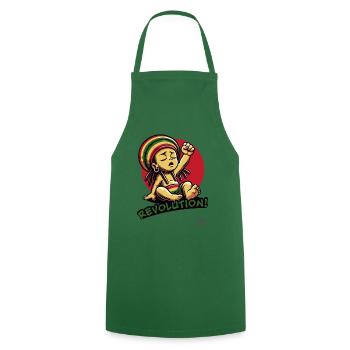 Reggae Baby für Rastafari Revolution - Kochschürze - Grün - Vorne - AI Model Male 185 dark (185cm)