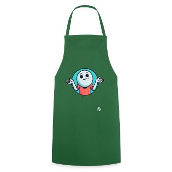 Well, what the hell – I don't know - Cooking Apron - green - Front - AI Model Male 185 dark (185cm)