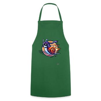 Samouraï japonais Turbo Snail - Tablier de cuisine - vert foncé - Devant - AI Model Male 185 dark (185cm)