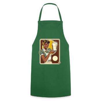 African housewife presenting good milk - Cooking Apron - green - Front - AI Model Male 185 dark (185cm)