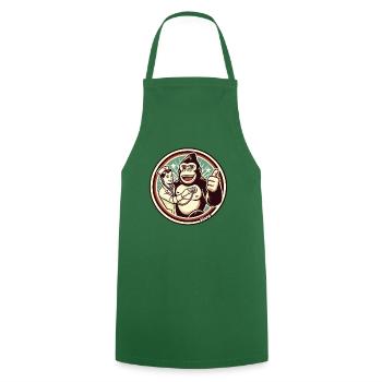 Systematic health – gorilla with thumbs up - Cooking Apron - green - Front - AI Model Male 185 dark (185cm)
