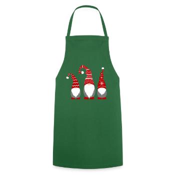 3 elves with caps dwarves Christmas Christmas - Cooking Apron - green - Front - AI Model Male 185 dark (185cm)