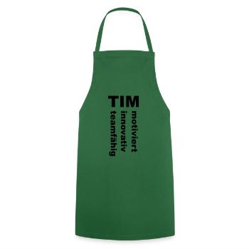 Tim - Ein spezielles Design nur für Tim - Kochschürze - Grün - Vorne - AI Model Male 185 dark (185cm)