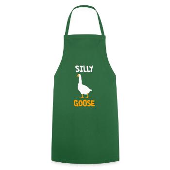 Silly Goose - Cooking Apron - green - Front - AI Model Male 185 dark (185cm)
