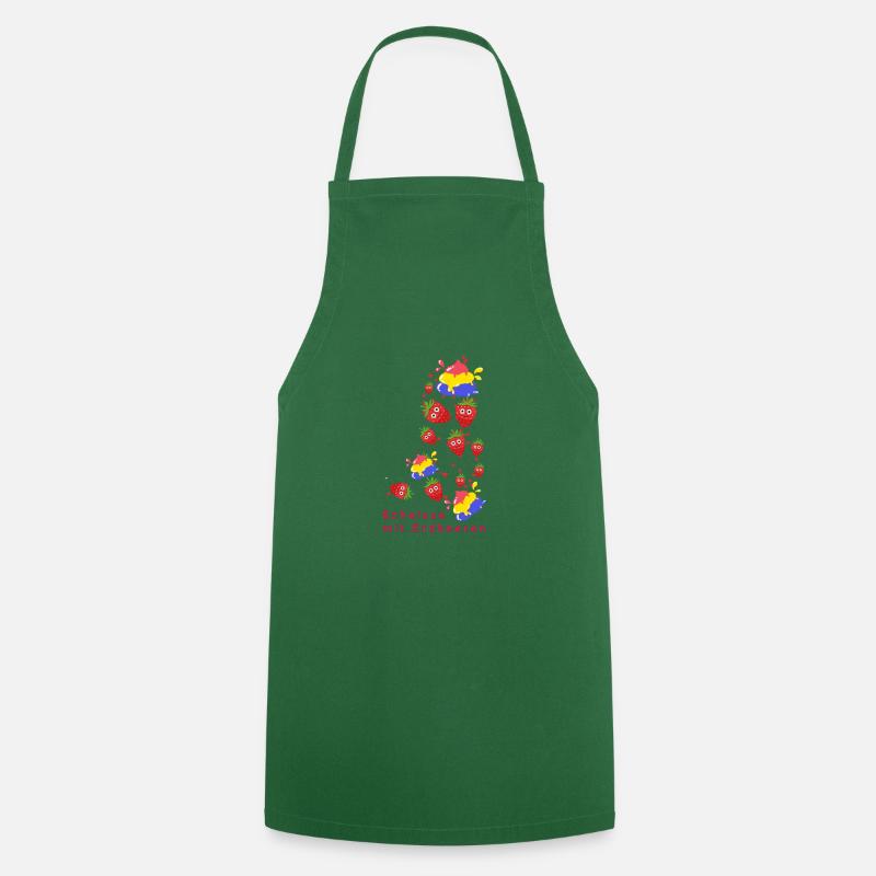 Erdbeeren, Erdbeere, Farbe,scheisse mit Erdbeeren - Kochschürze - Grün