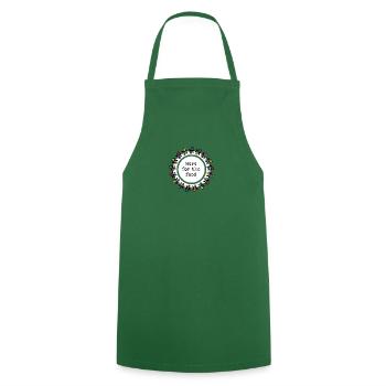 Here for the food - Cooking Apron - green - Front - AI Model Male 185 dark (185cm)