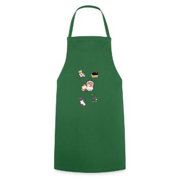 Chats Carnaval, Chats, Costume De Chat, Costume - Tablier de cuisine - vert foncé - Devant - AI Model Male 185 dark (185cm)