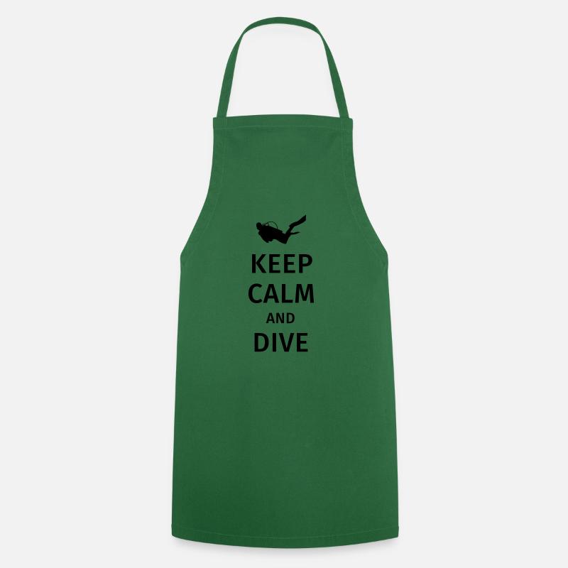 keep calm and dive - Tablier de cuisine - vert foncé