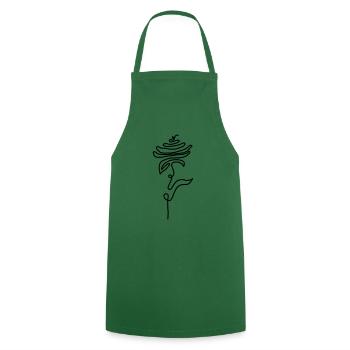 Rose - Tablier de cuisine - vert foncé - Devant - AI Model Male 185 dark (185cm)
