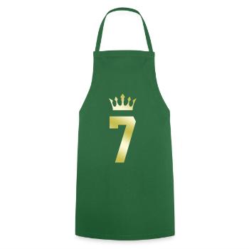 7 Couronne numérique - Tablier de cuisine - vert foncé - Devant - AI Model Male 185 dark (185cm)