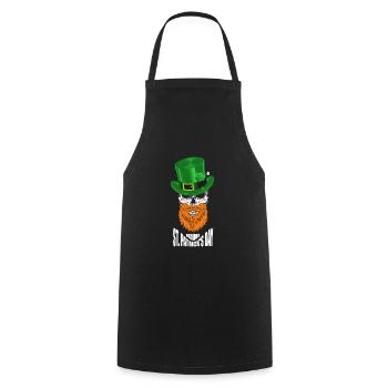 Saint Patrick - Tablier de cuisine - noir - Devant - AI Model Male 185 dark (185cm)