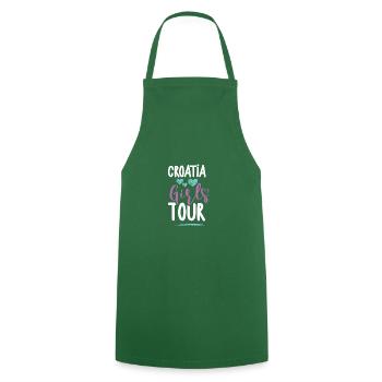Tournée des filles en Croatie - Tablier de cuisine - vert foncé - Devant - AI Model Male 185 dark (185cm)