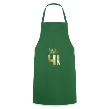 41 Couronne numérique - Tablier de cuisine - vert foncé - Devant - AI Model Male 185 dark (185cm)