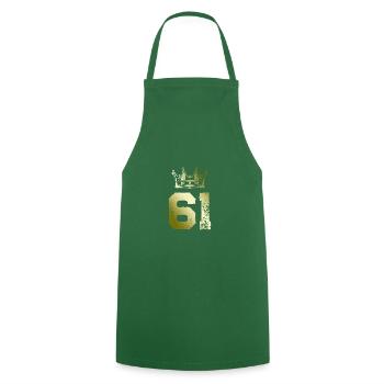 61 Couronne numérique - Tablier de cuisine - vert foncé - Devant - AI Model Male 185 dark (185cm)