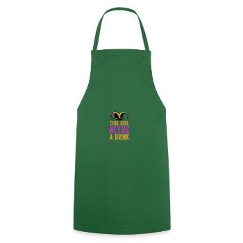 dieses Mädchen braucht einen Drink - Kochschürze - Grün - Vorne - AI Model Male 185 dark (185cm)