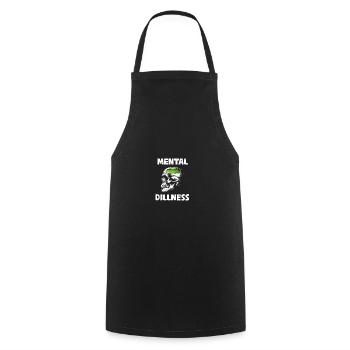 Maladie mentale Drôle Concombre Cornichon Concombre Amour - Tablier de cuisine - noir - Devant - AI Model Male 185 dark (185cm)