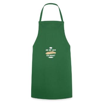 Die mit dem Teig redet Brot backen Bäcker - Kochschürze - Grün - Vorne - AI Model Male 185 dark (185cm)