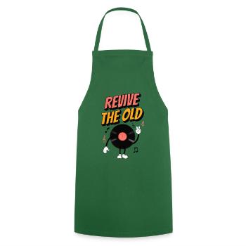 REVIVE THE OLD Vinyl Mascot - Cooking Apron - green - Front - AI Model Male 185 dark (185cm)