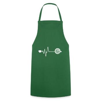 Fléchettes Sport Pulse Heartbeat - Tablier de cuisine - vert foncé - Devant - AI Model Male 185 dark (185cm)