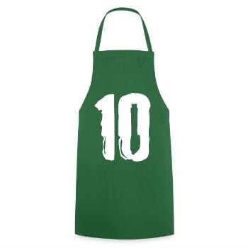 Maillot à 10 chiffres - Tablier de cuisine - vert foncé - Devant - AI Model Male 185 dark (185cm)
