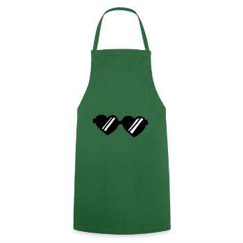 Lunettes de soleil coeur / coeur - lunettes de soleil - Tablier de cuisine - vert foncé - Devant - AI Model Male 185 dark (185cm)