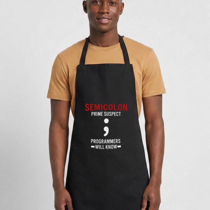 Coder Coding Semicolon Programmer Geek Cooking Apron
