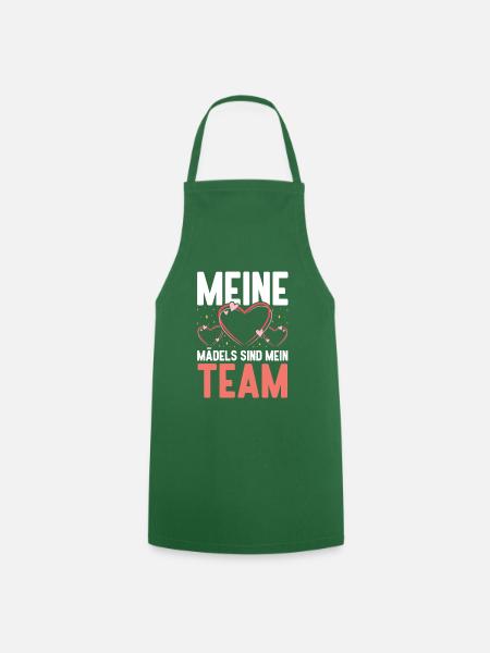 Meine Mädels sind mein Team Herz - Kochschürze - Grün