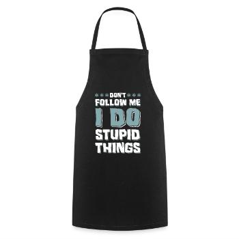 dont follow me ski - Cooking Apron - black - Front - AI Model Male 185 dark (185cm)
