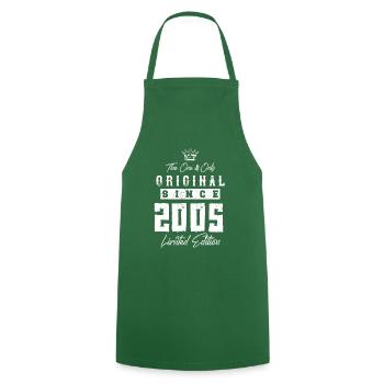 2005 limited edition - Cooking Apron - green - Front - AI Model Male 185 dark (185cm)