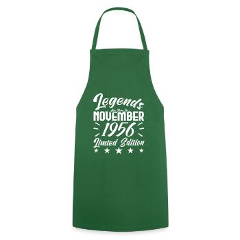 Legends are born in NOVEMBER 1956 anniversary gift - Cooking Apron - green - Front - AI Model Male 185 dark (185cm)