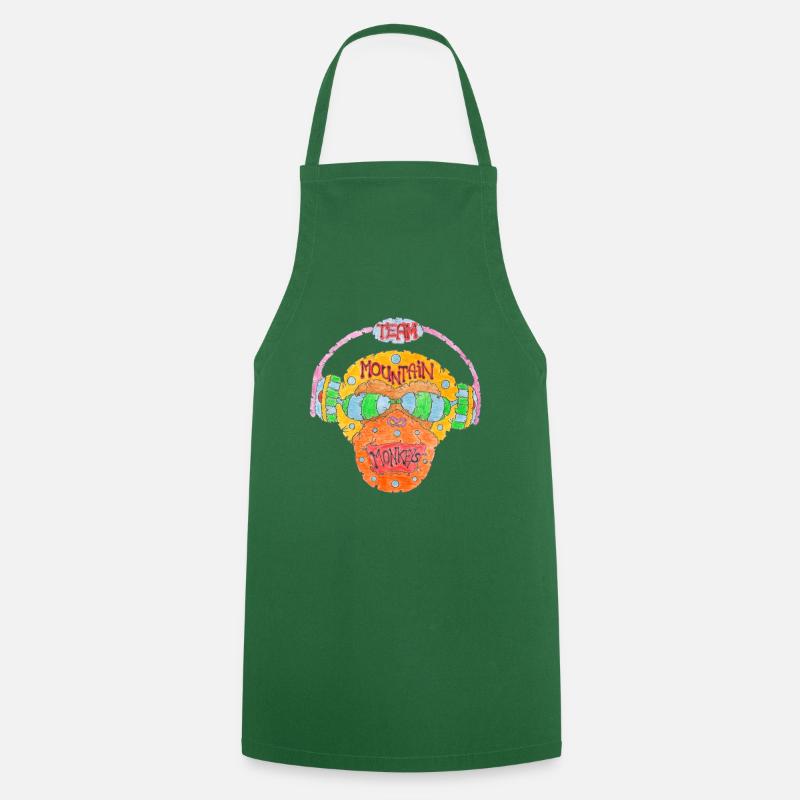 TMM Monkey Head Logo - Cooking Apron - green