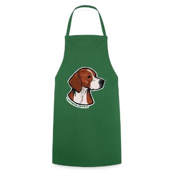 Finnish Hound - Cooking Apron - green - Front - AI Model Male 185 dark (185cm)