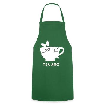 Tea Amo. - Kochschürze - Grün - Vorne - AI Model Male 185 dark (185cm)