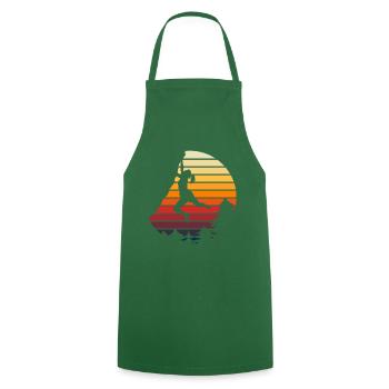 Vintage Sport Climbing Rock Climbing - Cooking Apron - green - Front - AI Model Male 185 dark (185cm)