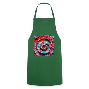 Wheel of Life - Cooking Apron - green - Front - AI Model Male 185 dark (185cm)