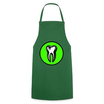 Icône de dentiste dentaire - Tablier de cuisine - vert foncé - Devant - AI Model Male 185 dark (185cm)