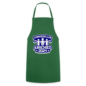 Bachelor Party 2024 - Cooking Apron - green - Front - AI Model Male 185 dark (185cm)