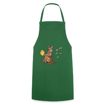 Brown bear bear beess escaping bins honey - Cooking Apron - green - Front - AI Model Male 185 dark (185cm)